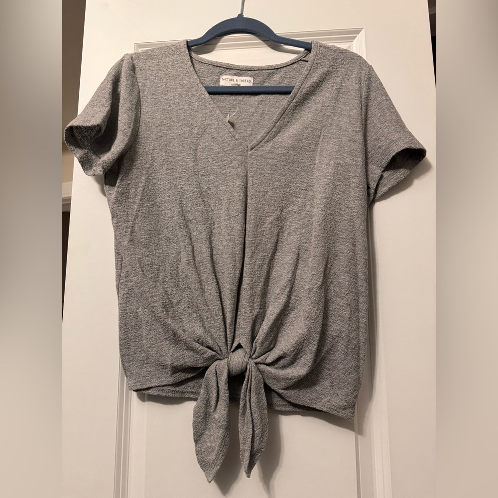 Madewell Shirt Tie Front Top